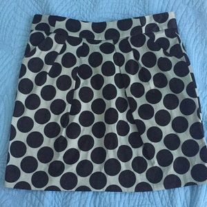 Aquamarine and Black polka dot skirt